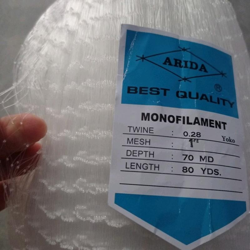 Jaring ikan arida  1 inchi 0.28 70md/80yds yoko jaring senar arida jaring ikan bahan jala