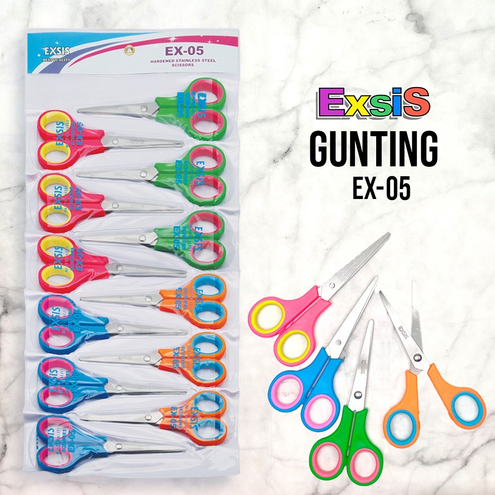 

❤️️12pcs Gunting / 1 renteng gunting PASTEL / Gunting PASTEL Exsis EX04 EX05 EX06❤️️