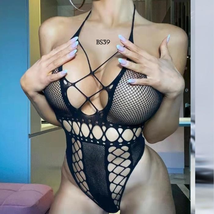 Stocking Lingerie  Hitam Stocking Body Stocking Jaring Body BS39