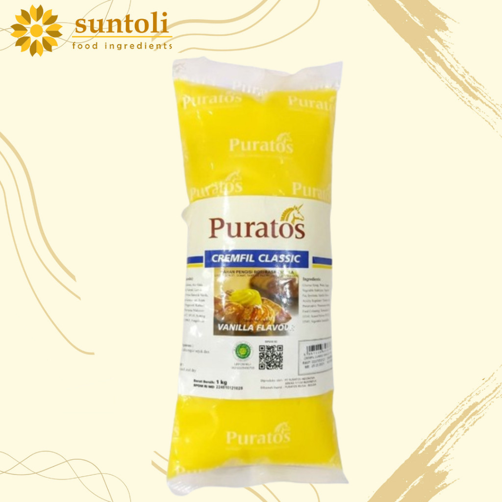 

PURATOS CREMFIL CLASSIC VANILLA / Filling Siap Pakai Rasa Vanila - 1 kg