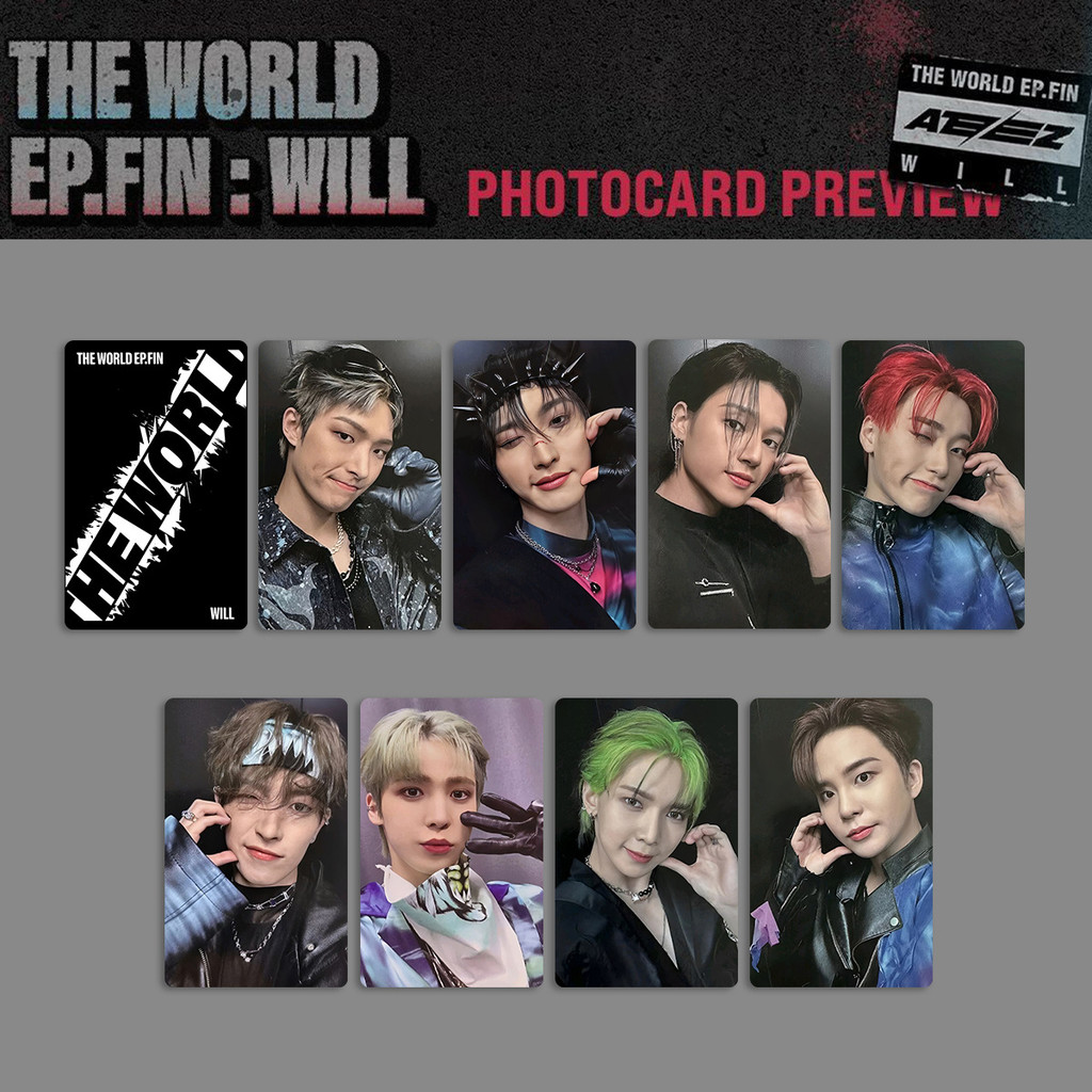 

ATEEZ Idol New Album THE WORLD FIN WILL Lomo Cards Yunho San Seonghwa HD Printd Photocards Hongjoong Wooyoung Jongho Fans Gift