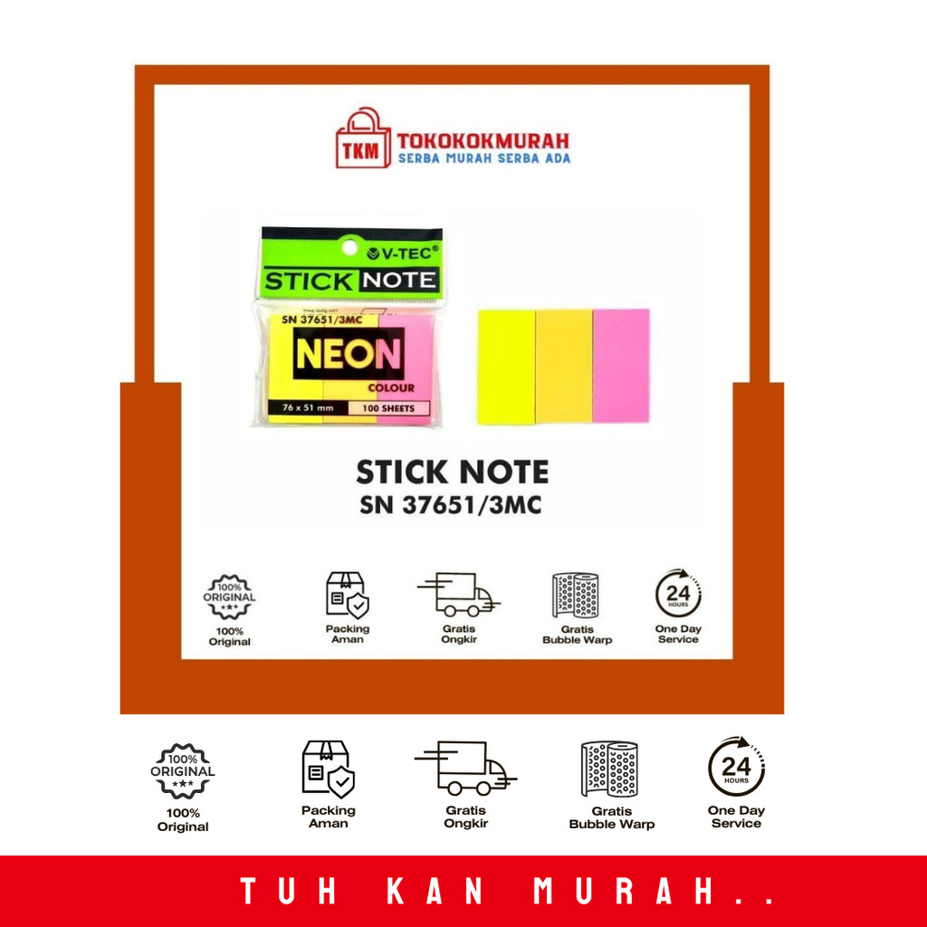 

V-TEC Sticky Note SN 37651 / 3MC