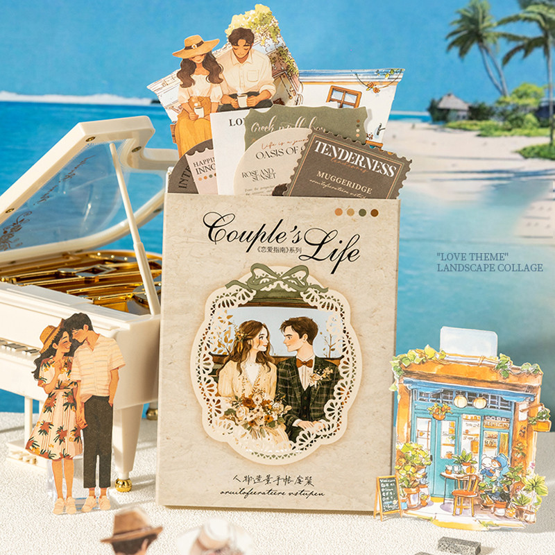 Mr Paper 100pcs/bag Love Guide Series Character Scenery Stickers DIY Handbook Collage Calendar Greet