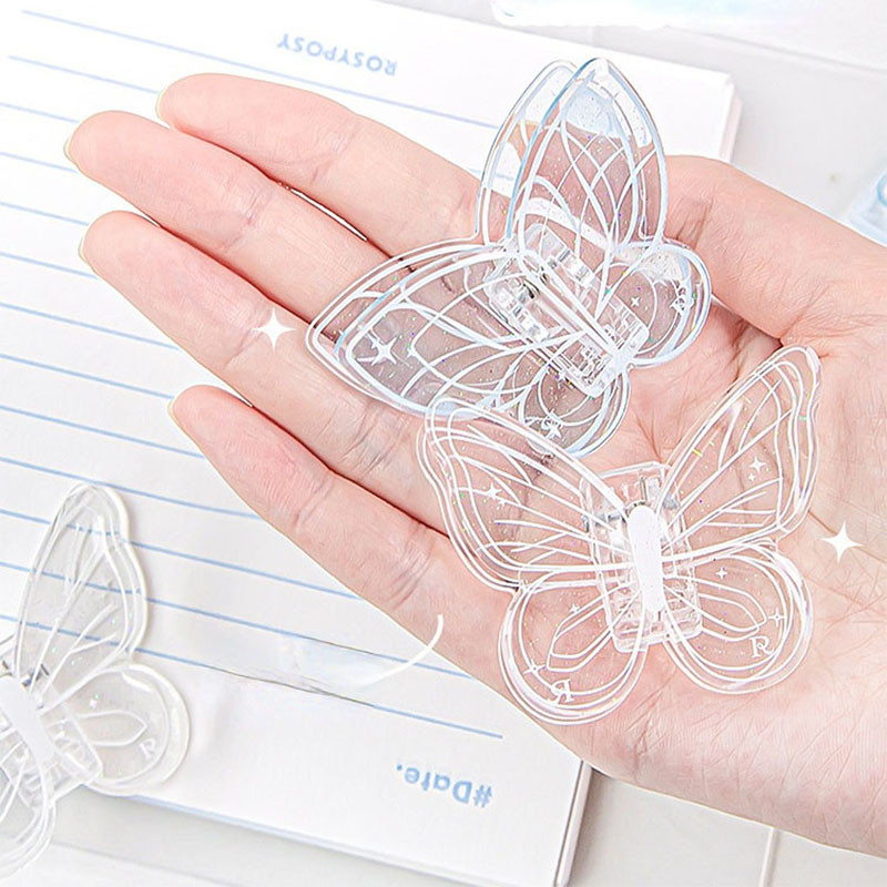 

Clear Clip Transparent Acrylic Clip Note Bill Clip Long Tail Binder Clips Office Accessories Bookmark Notebook Accessories
