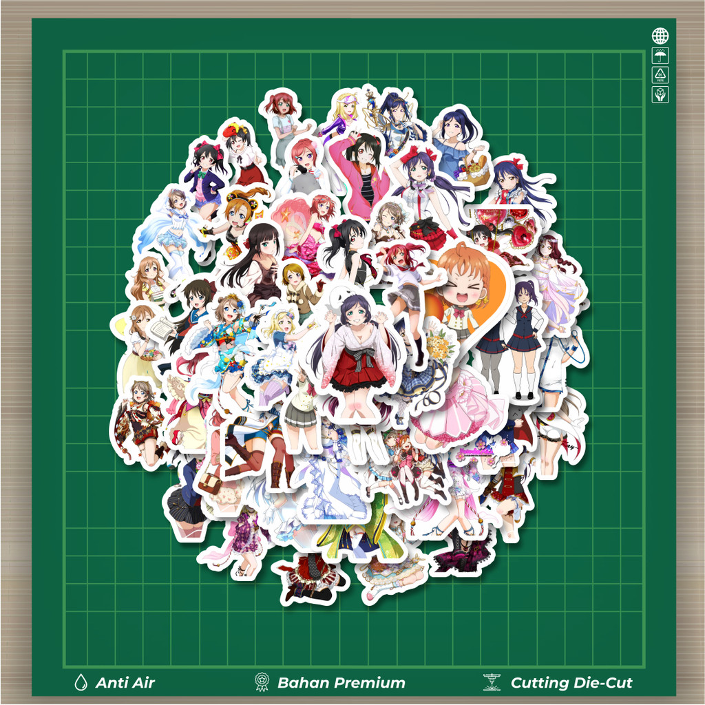 

HOT 50 PCS STIKER Stiker Anime Series Love Live Character Mix 9 Stiker Fashion Cars Decal Dingin Kartu Album Custom Vinyl Anti Air- Sticker Aesthetic Buku Journal Koper Casing HP Tablet Laptop Helm Motor Botol Minum