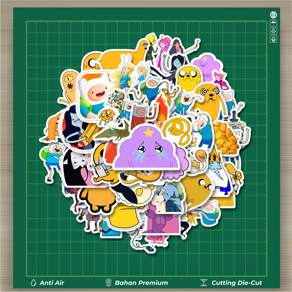 

HOT 50 PCS STIKER Stiker Kartun Series Adventure Time Character Mix 3 Stiker Fashion Cars Decal Dingin Kartu Album Custom Vinyl Anti Air- Sticker Aesthetic Buku Journal Koper Casing HP Tablet Laptop Helm Motor Botol Minum