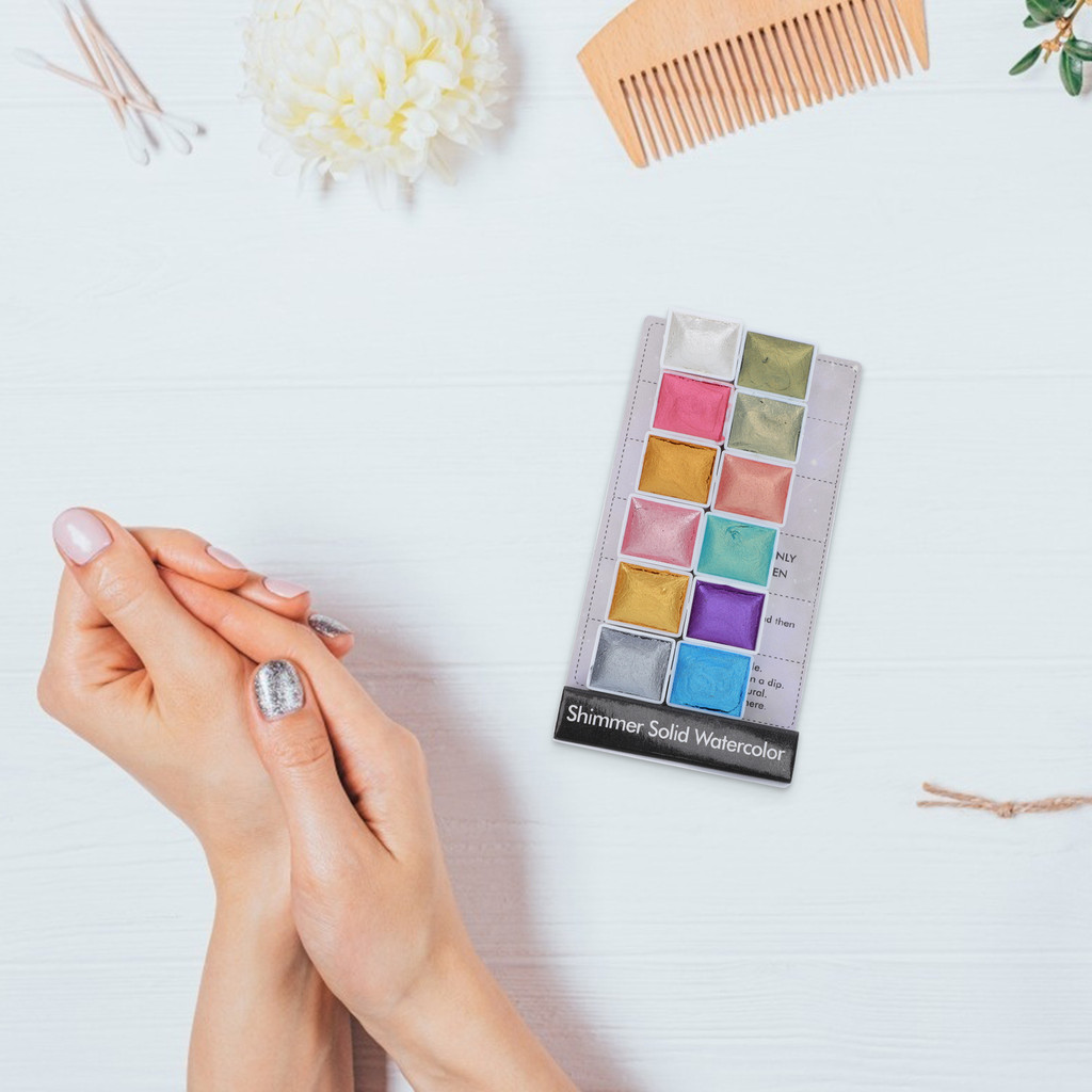 

Nail Polish Pearl Pigment Set Watercolor Paints Mica Glue Powder Painting Manicure Decor