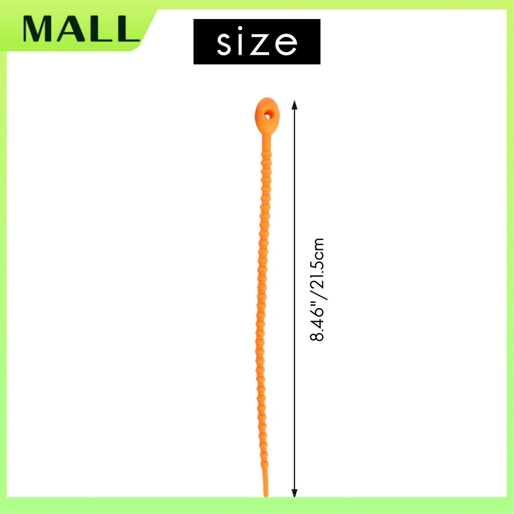 

MALL 40Pcs Colorful Silicone Ties Bag Clip,Cable Straps, Bread Tie, Reusable Rubber Twist Tie, All-Purpose Silicone Ties