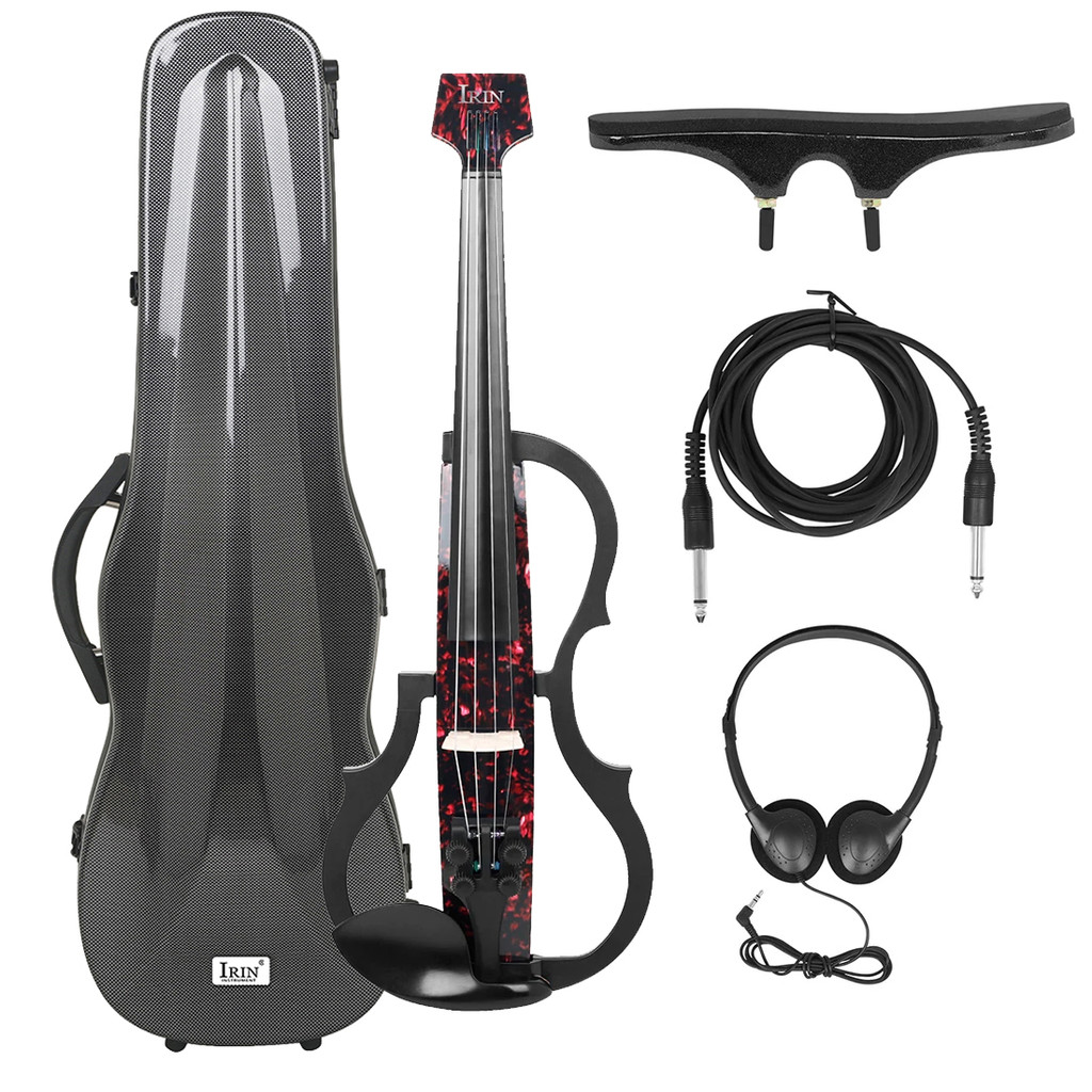 4/4 Electric Violin Roses Silent Smart Technology Carbon Fiber Professional Advanced Electric Violin
