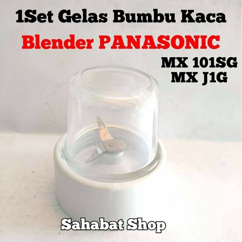 GELAS BUMBU KACA + PISAU 1SET BLENDER PANASONIC MX 101SG / MX J1G