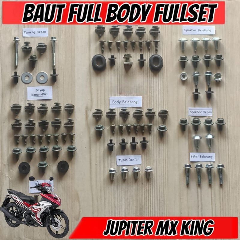 PROMO Baut Full Set Cover Body Yamaha Jupiter MX 150 / Baut Full Body Jupiter MX King Lengkap