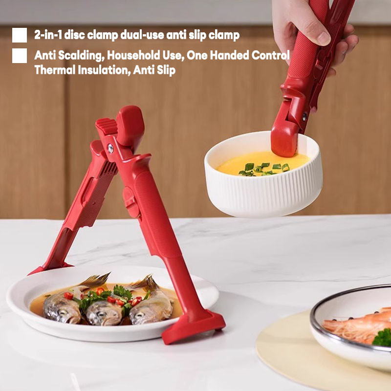 

Klip Anti Panas 2-in-1 Klip Piring Anti Selip Klip Mangkuk Dapur Serbaguna