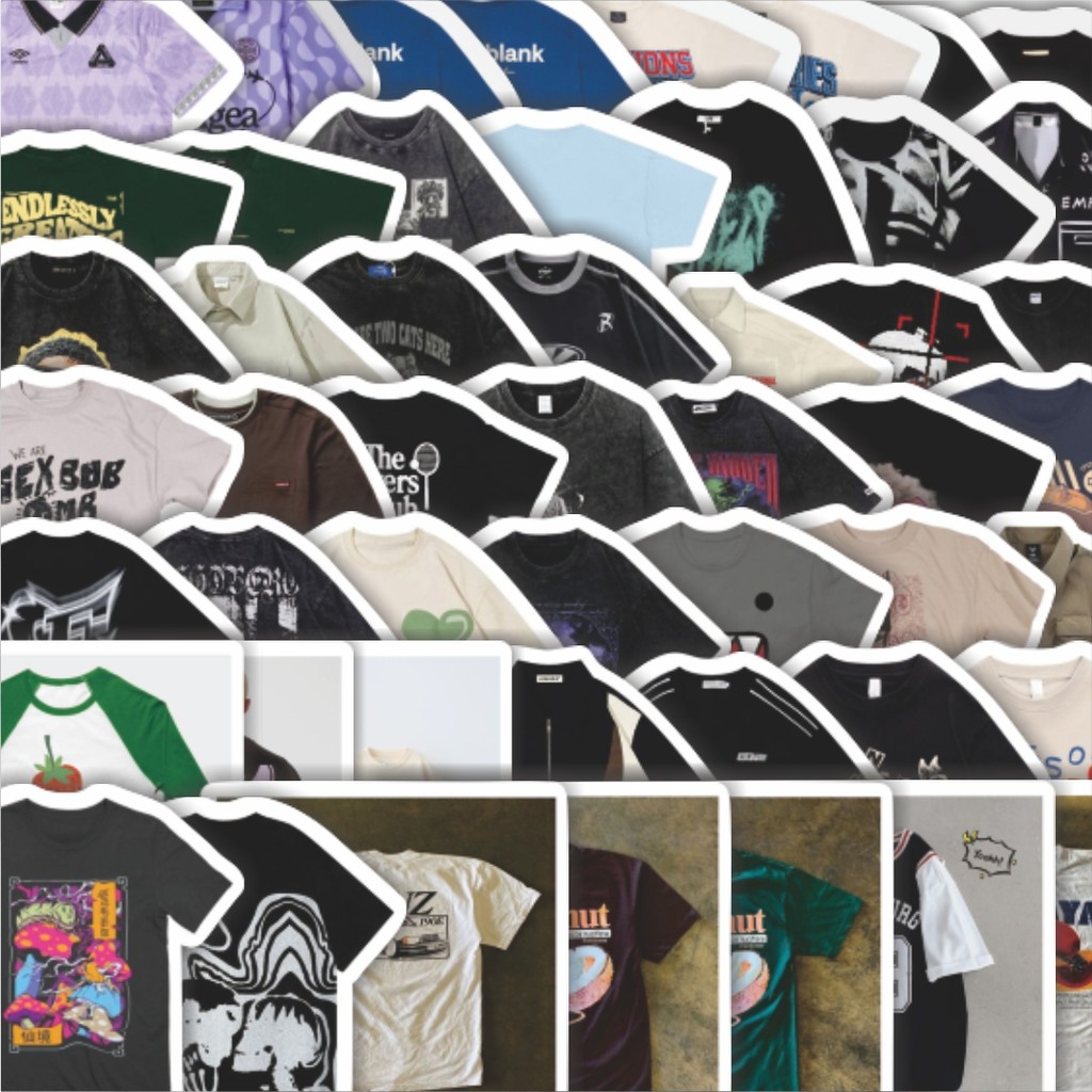 

Stiker Cutting Pack Stiker T-Shirt V3 Isi 100Pcs Series Aesthetic Lucu Keren Untuk Koper Bahan Vynil