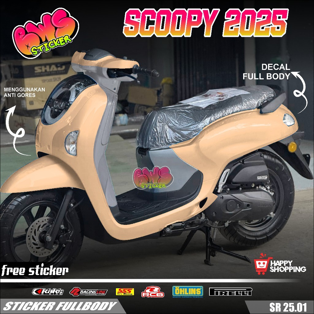 COD Sticker Decal Full Body Honda Scoopy Terbaru Tahun 2025 Sticker Full Body Scoopy 2025 Motif Polo