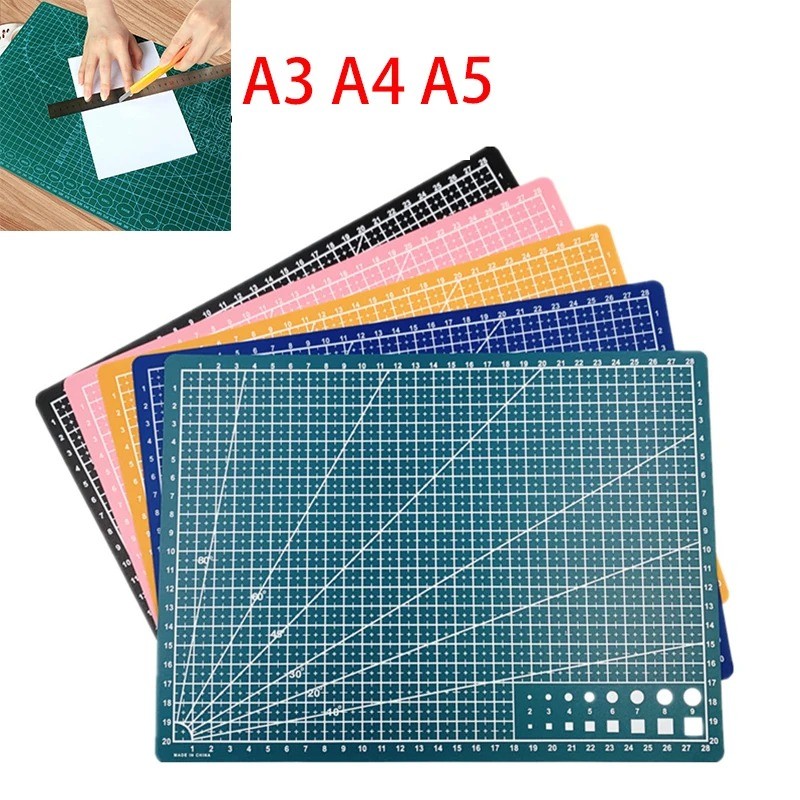 

A3 A4 A5 PVC Cutting Mat Workbench Patchwork Cut Pad Sewing Manual DIY Knife Engraving Leather Cutting Board Side Underlay