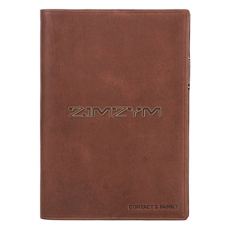 

Leather Case for Hardcover B5 (25x17.5cm) Notebook, Protective Cover for Journal, Personal Planner, with Pen Holder, Brown