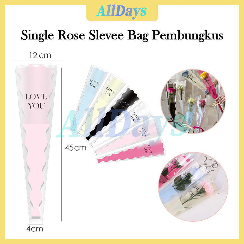 

Plastik Single Florist Gelombang Motif / Plastik Bunga Mawar 50 Lembar / Plastik Bunga Love You