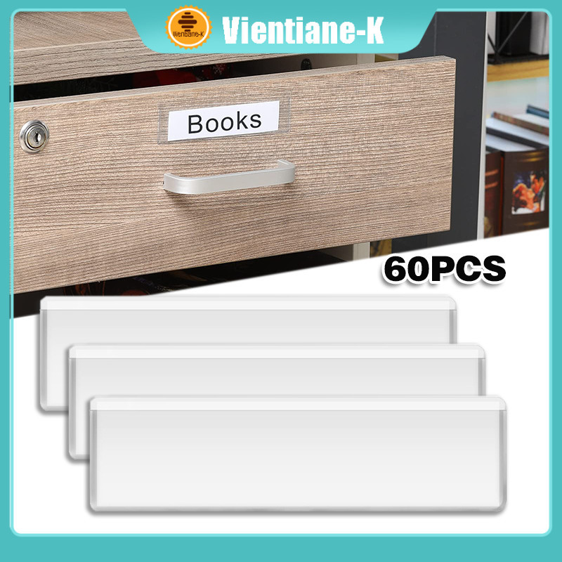 

60PCS Label Display Harga Self Adhesive / Label Holder Transparan / Name Label