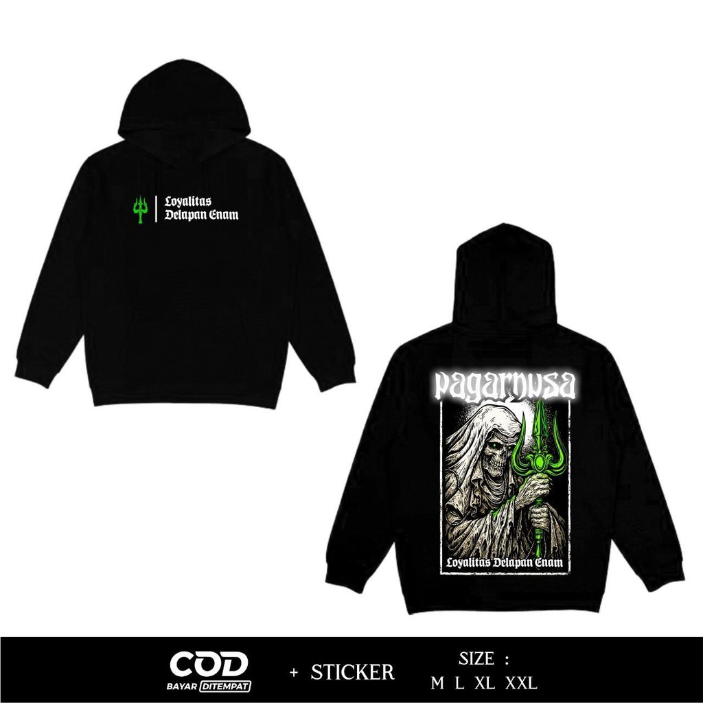 HOODIE PAGAR NUSA REFLEKTIF PAGAR NUSA LOYALITAS DELAPAN ENAM -  HOOSIE DISTRO PAGAR NUSA - HOODIE P