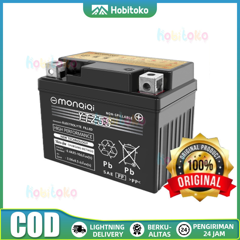 Aki Motor Baterai Aki Kering 12v 5ah Aki Kering Motor+Charger Aki Motor