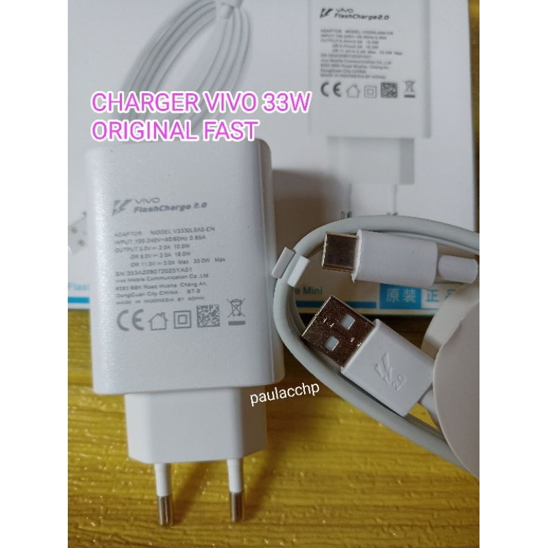 CHARGER VIVO 33W FLASH CHARGER ORIGINAL