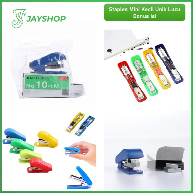 

(GROSIRAN) Staples Stapler Mini Kecil Unik Lucu Bonus isi Perlengkapan Alat Kerja Kantor Serbaguna