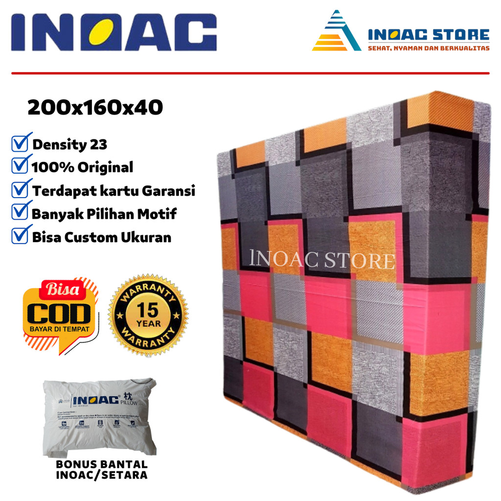 [200 x 160 x 40 ] Kasur BUSA INOAC EON LG D23 No 2 Tebal 40 cm 200 x 160 x 40 cm Garansi 15 Tahun Bo