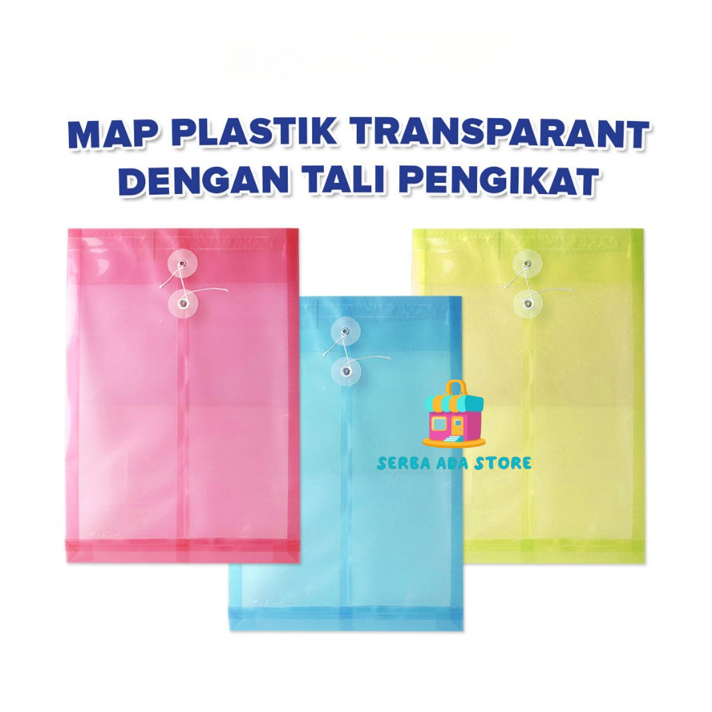 

Map Tali Plastik File F4 Warna Transparan untuk Dokumen Envelope Spine Folder - SAS88