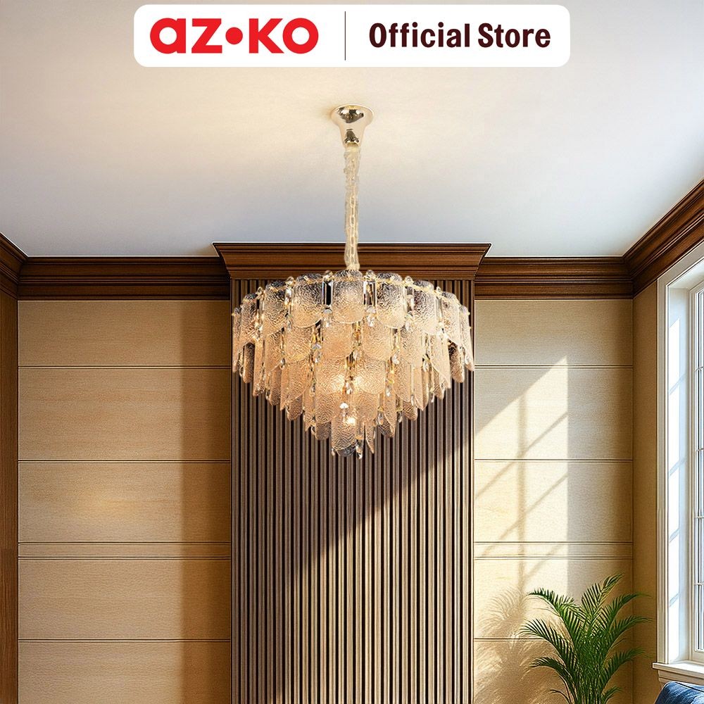 AZKO Eglare Harlow Lampu Gantung Hias 22L E14 - Gold Pendant Light Lampu Tangkai Hanging Lamp Plafon