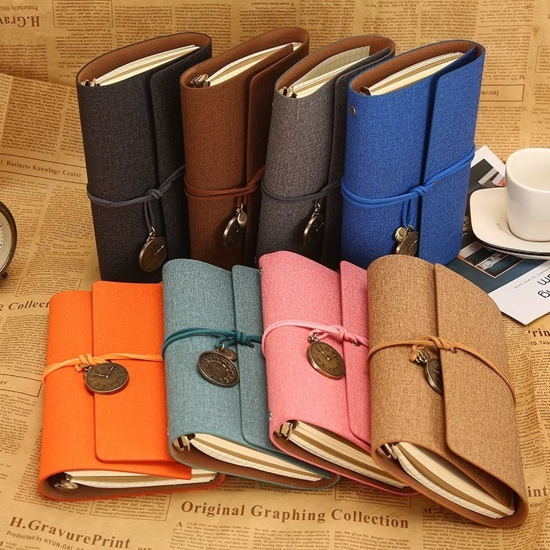 

A6 Notebook Travelers Journal Notebook Pu Leather Blank Kraft Diary Book Vintage Sketchbook School Stationery Office Supplies