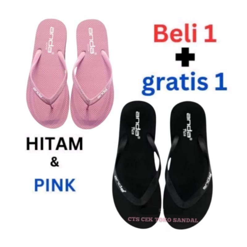 RS Sandal sendal jepit wanita anda Beli1pasang bonus1pasang simpel keren kekinian murah distro