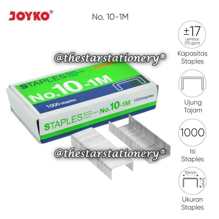

(1 Kotak Kecil) GROSIR Staples JOYKO No.10-1M / Refill Stapler Joyko No 10 (1 Kotak Kecil)