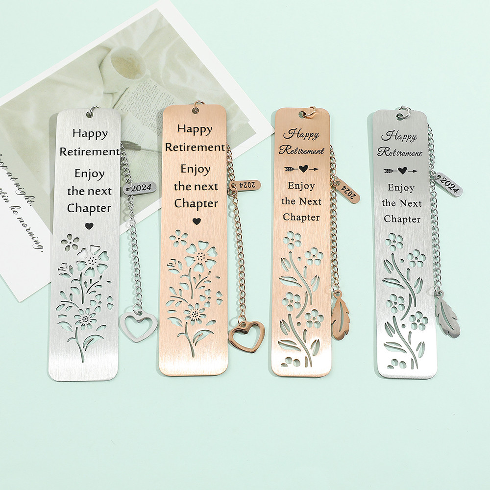 

Retirement, Enjoy the Next Chapter Bookmarks Metal Bookmarks for Book Lovers School Supplies for Teachers Men Women