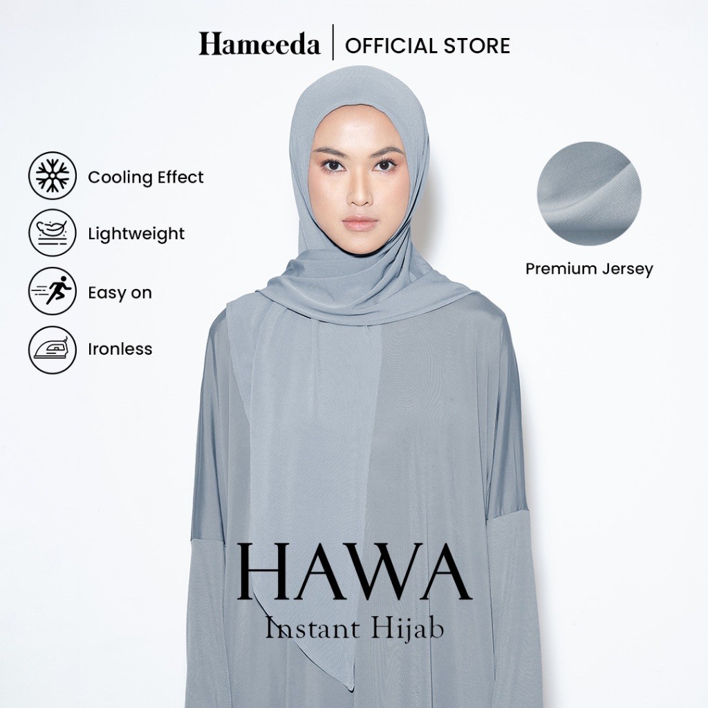 KALIIDRI Hameeda - Hawa Instant Square Hijab | Instan Segitiga Jersey