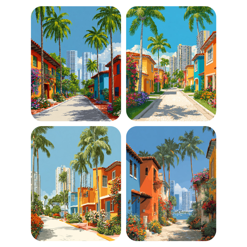 

Hand Paint City street scenery Painting By Numbers Kit DIY Acrylic Artwork Canvas Art Gift Home