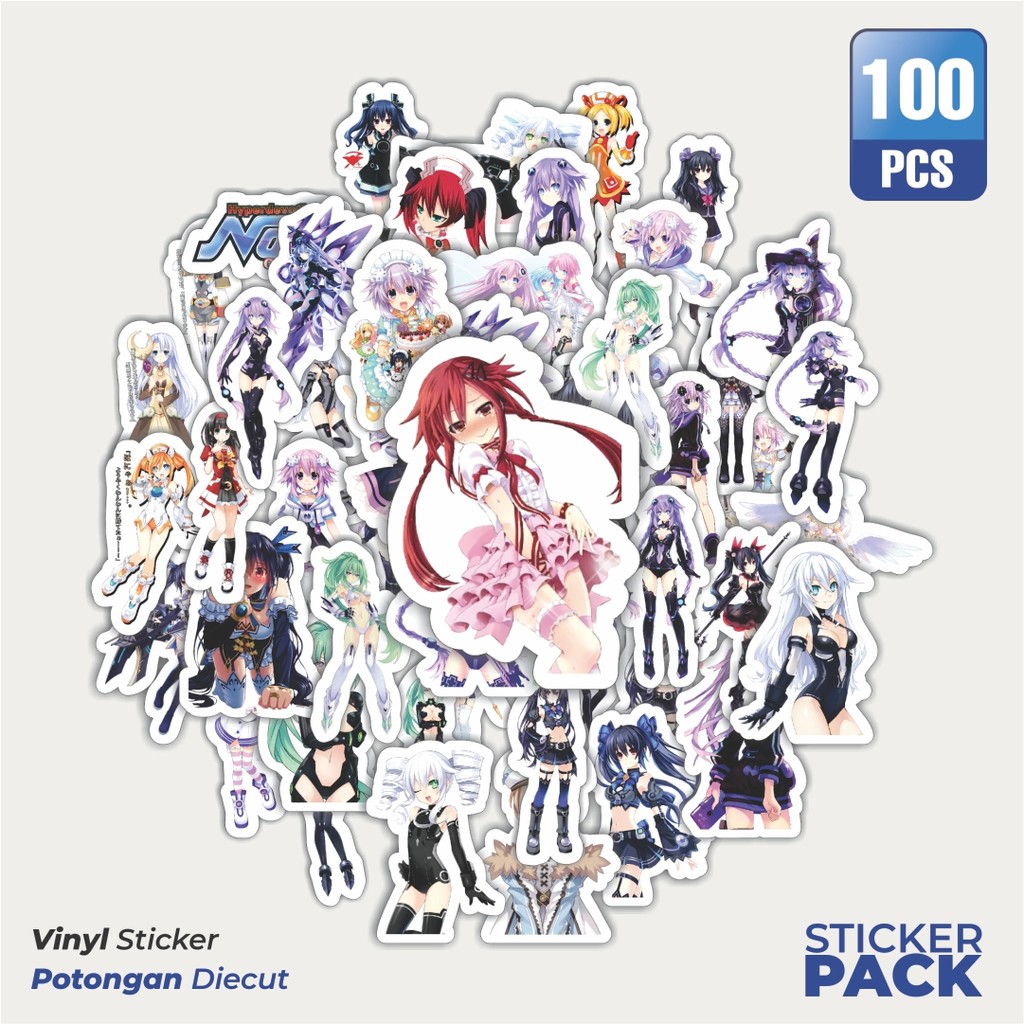 

100 PCS STIKER Stiker Game Series Neptunia Universe Karakter Mix 1 Waterproof Aesthetic- Untuk Laptop, Motor, dan Helm - Paper Stationery Pack