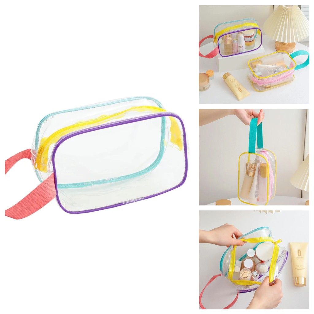 Women Swimming Bag Waterproof Handbags Transparent PVC Plastic Pool Beach Makeup Organizer Toiletry 