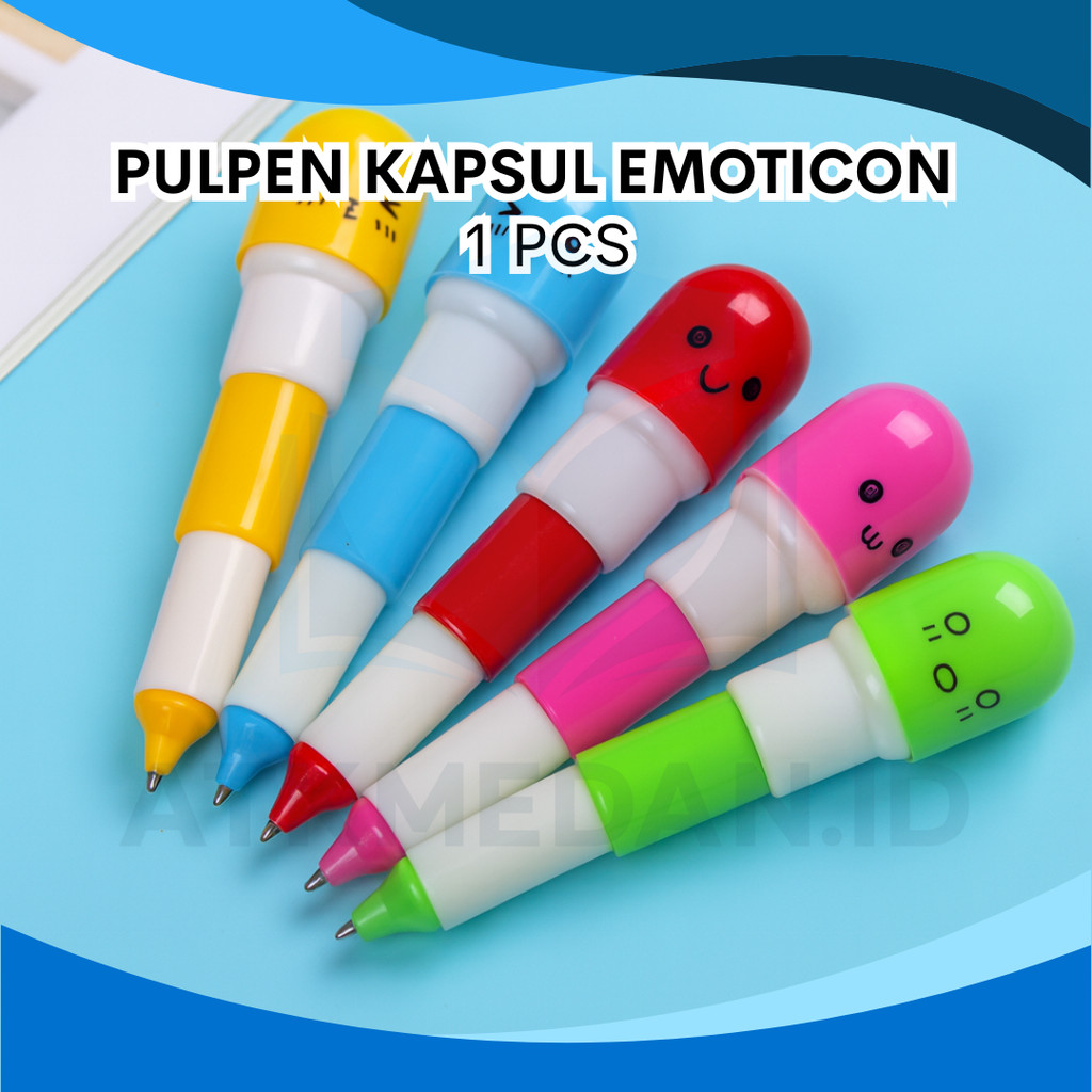 

PULPEN BENTUK KAPSUL EMOTICON VITAMIN | PULPEN UNIK FANCY PER PCS