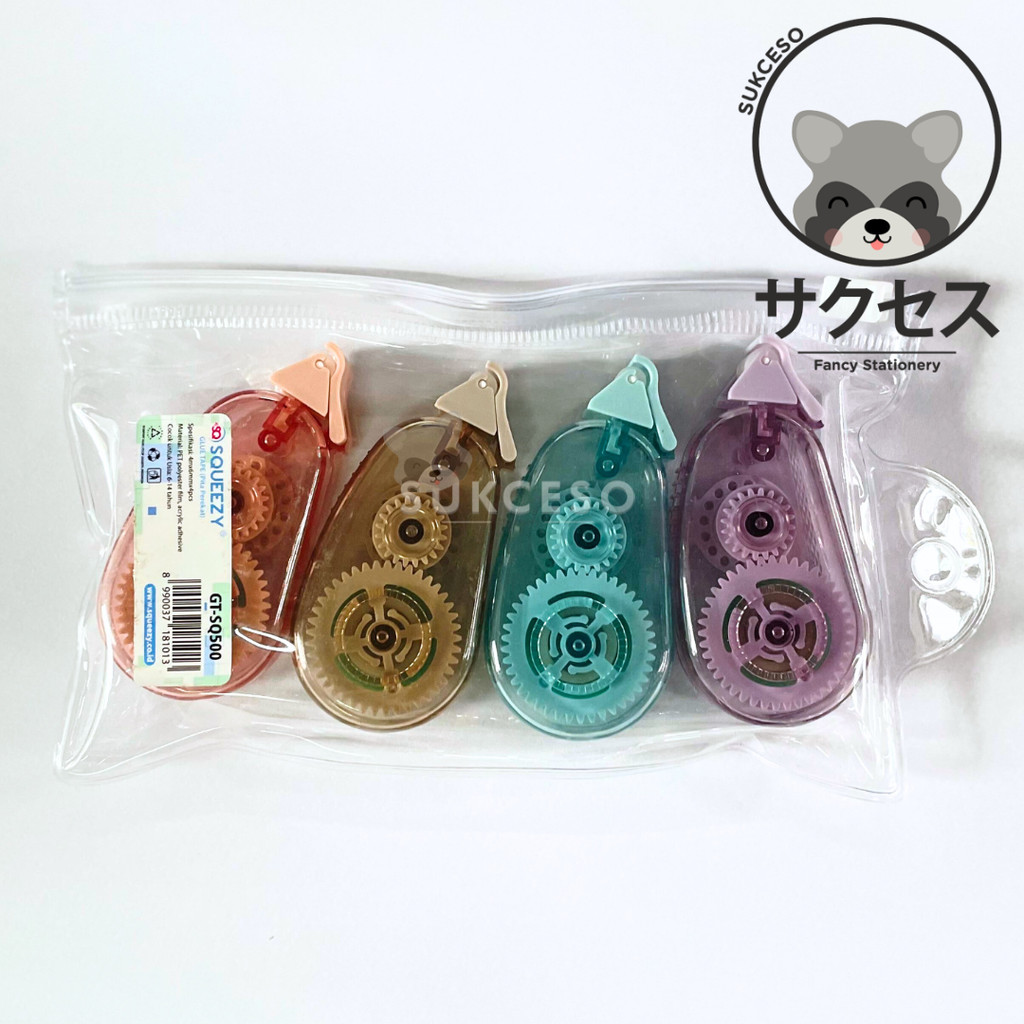 

Squeezy Glue Tape Set / Lem Pita (Isi 4 Pcs) GT-SQ500