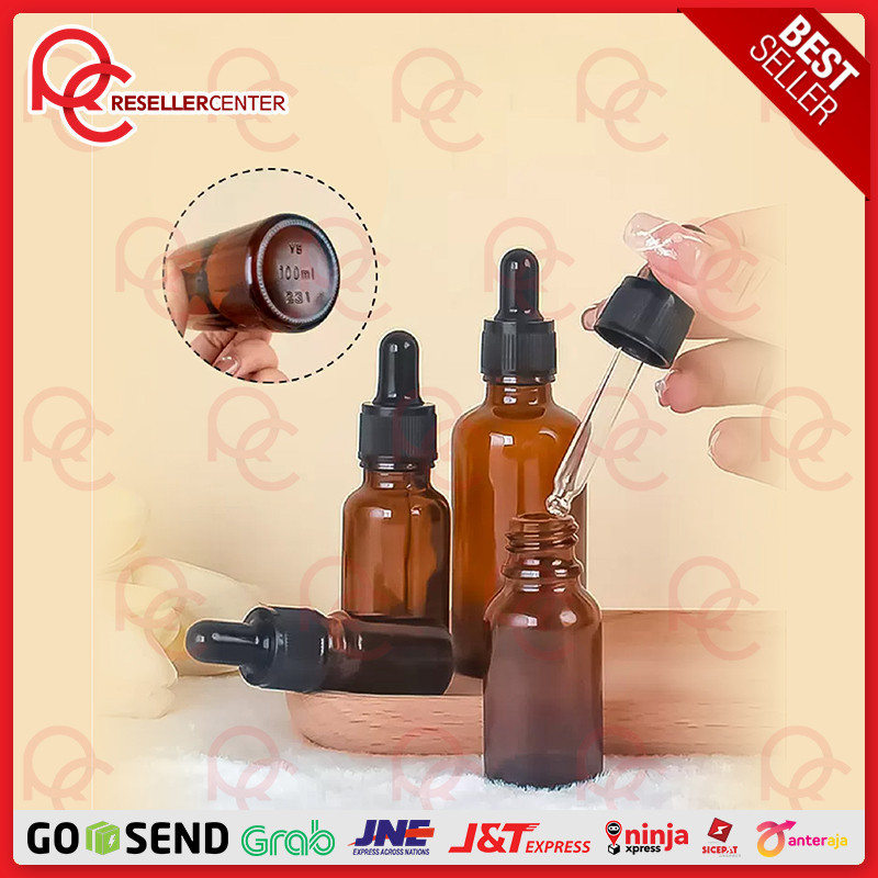 Botol Pipet Kaca Amber