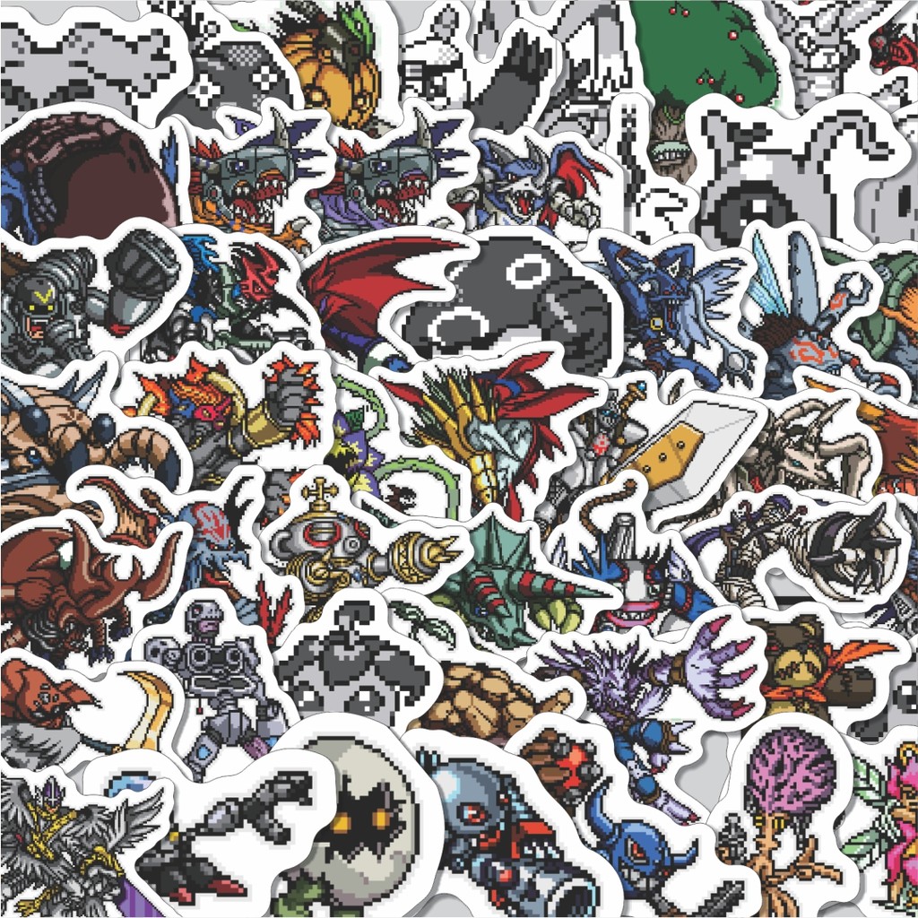 

Stiker Cutting Pack Stiker Pixel Digimon V72 Isi 100Pcs Series Aesthetic Lucu Keren Untuk Koper Bahan Vynil