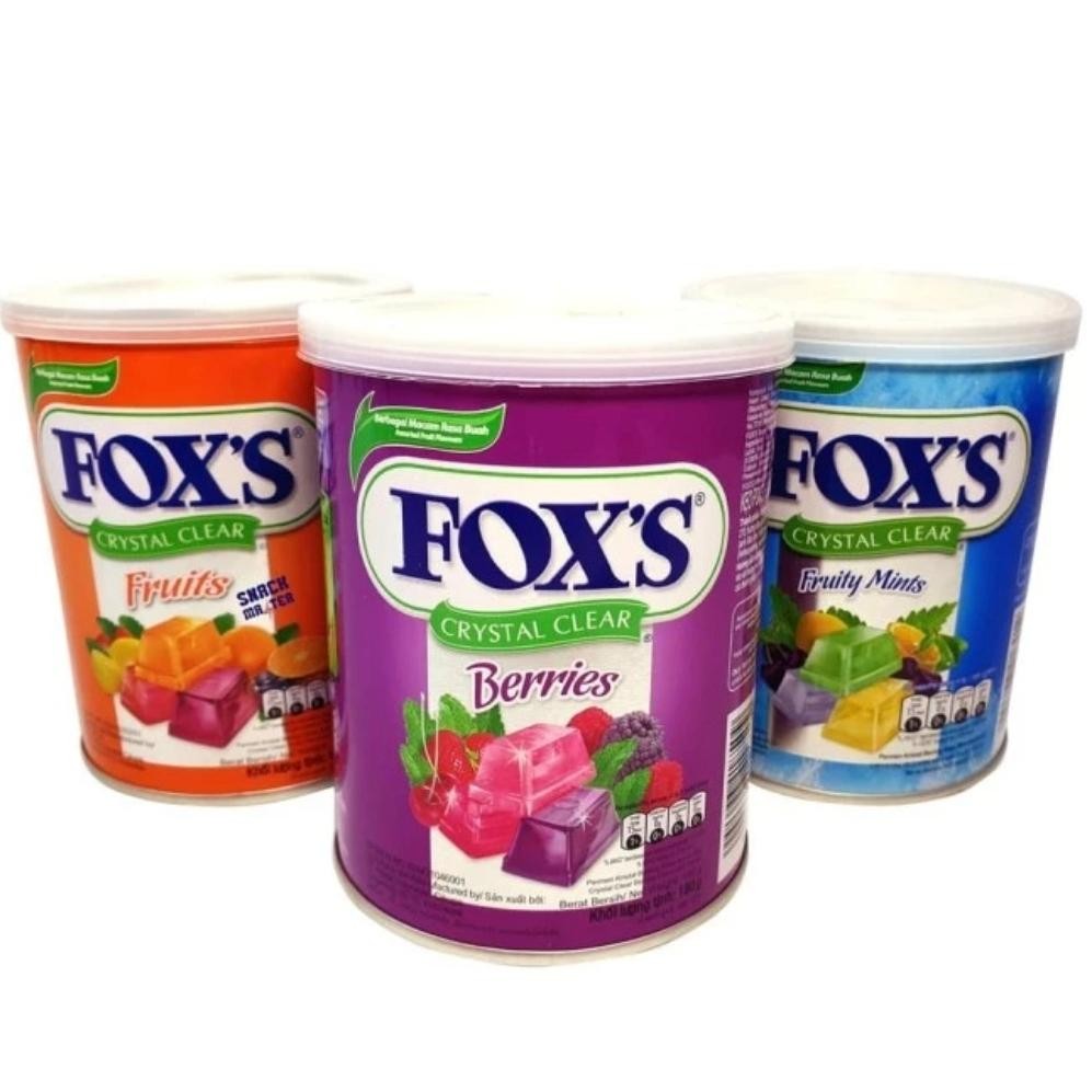 

Fox's Crystal Clear Candy Permen Tin Rasa FRUITY MINT / FRUITS / BERRIES 180gr