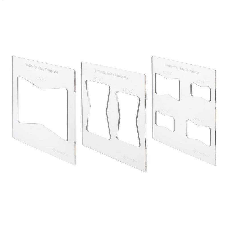 

Wood Inlay Templates 3X Woodworking Router Template Transparent Tool Engraving Stencil Accessories For Creating Unique Furniture