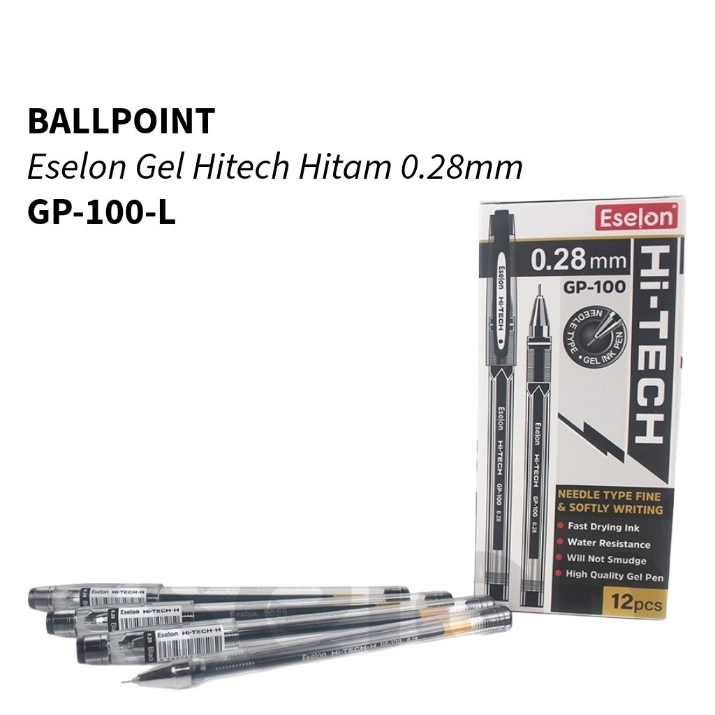 

♚12pcs Pulpen Hi-Tech 0.28 Eselon GP-100-L/ 1pack Pulpen Hitech♚