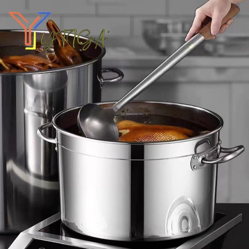 Panci Dandang Stainless Steel Tebal Panci Bakso Stockpot Panci Kukus Panci Besar