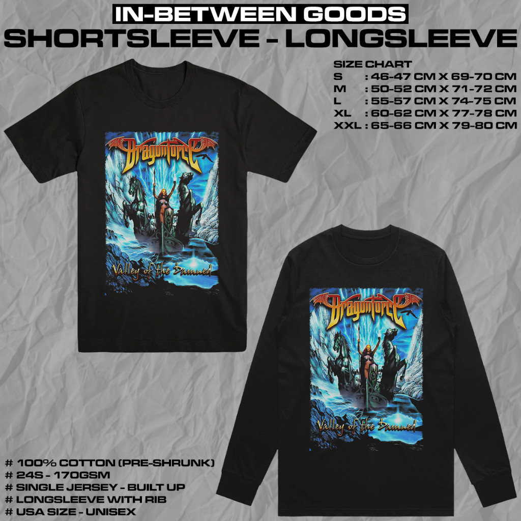 DRAGONFORCE - VALLEY OF THE DAMNED | T-SHIRT | LONGSLEEVE | BAND MERCH  | COTTON COMBED 24S