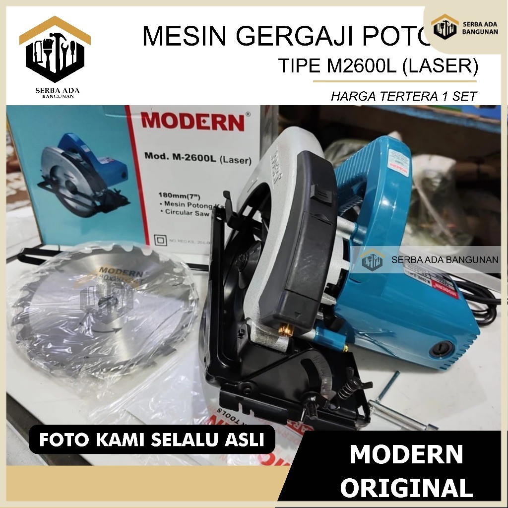 SAB Mesin Circle Potong Kayu Gergaji Circular Saw M 2600 M2600 Modern / MODERN M2600L Circular Saw 7