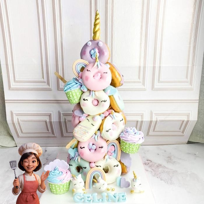 

Donat/Donat ulang Tahun/Donat Unicorn/Donat Birthday/Donat Birthday Catering Malang DMT