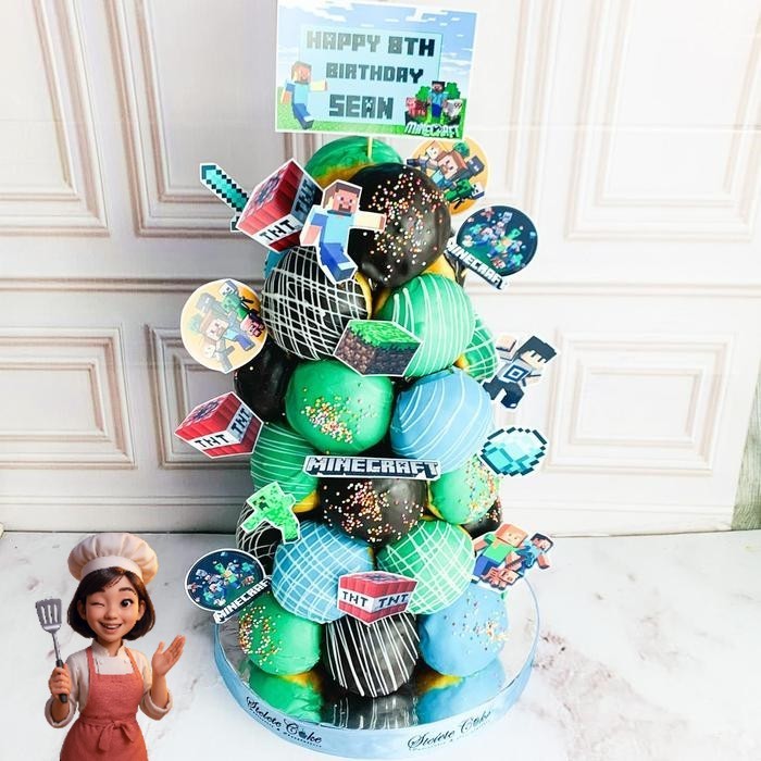 

Donat/Donat Tower Tema Minecraft/Donat Tower/Donat Ulang Tahun