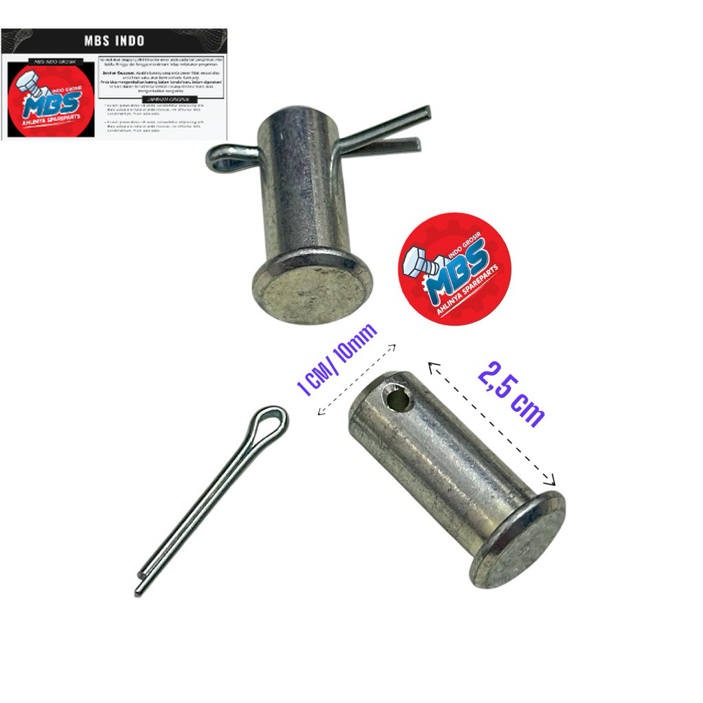 bisa cod AS PEN SPIT PENDEK M10 PANJANG 2,5 CM ATAU 25MM PEN GEARBOX GIGI PENGHUBUNG BSA MACLES AJS 